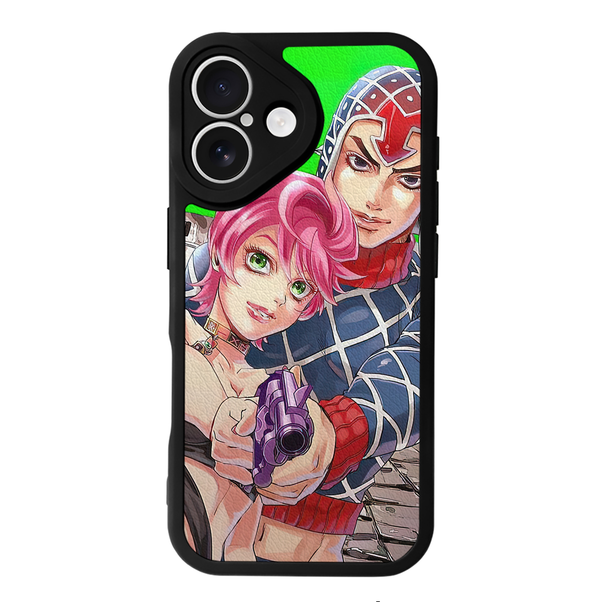 （画像用） ジョジョの奇妙な冒険 JoJo's Bizarre Adventure 【iPhone 16シリーズ対応】シリコンスマホケース（レザー調） 材質：シリコン